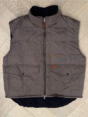 Outback Trading Co. Reversible Feather Down Vest Gray or Black, Fall Fashion